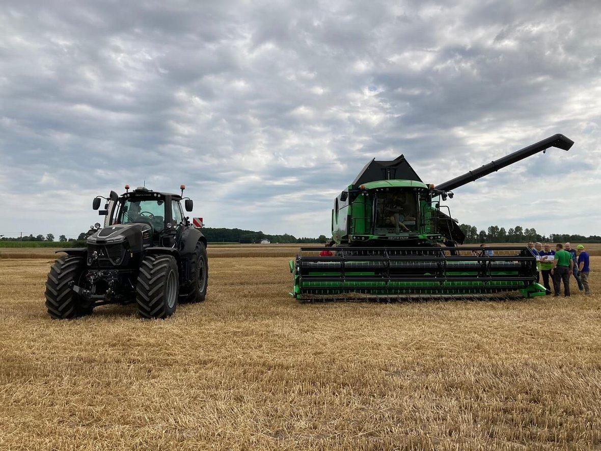 kombajn i ciągnik deutz-fahr