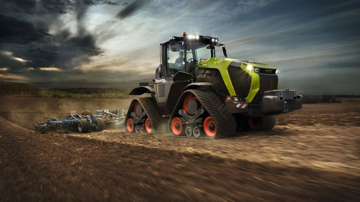 Claas Xerion 12.650 w wersji z gąsienicami Terra Track