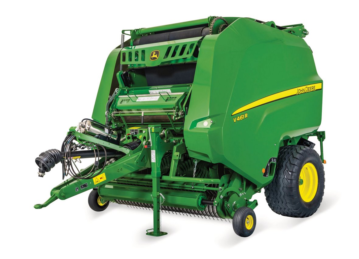 Prasa John Deere w zbiorze miskanta