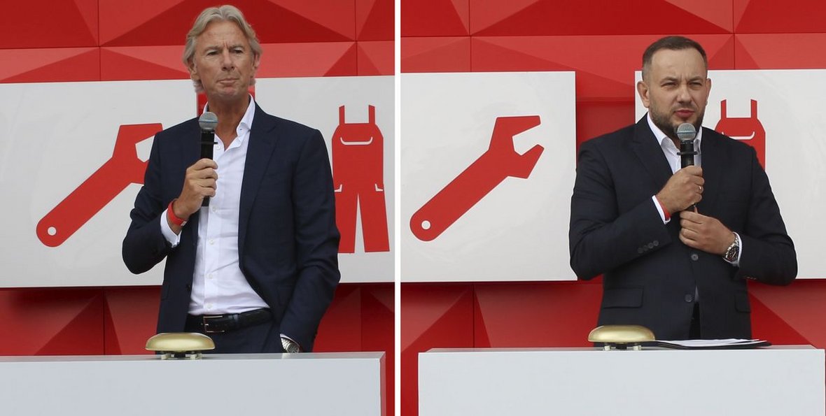 Od lewej: Eddie Perdok, CEO Kramp, Jacek Gbur, dyrektor zarządzający spółki Kramp.