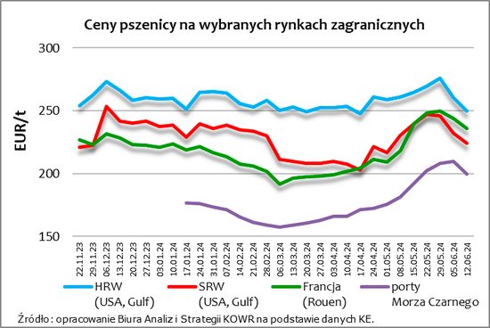 Ceny zbóż na rynkach zagranicznych