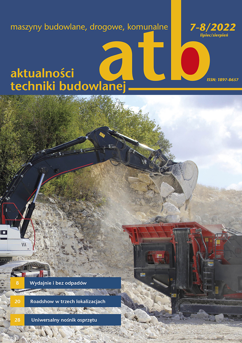 Technika pozyskiwania i separacji kruszywa. Wozidła. Technika diamentowa. Silniki. Budownictwo kolejowe. Rynek kruszarek i przesiewaczy.