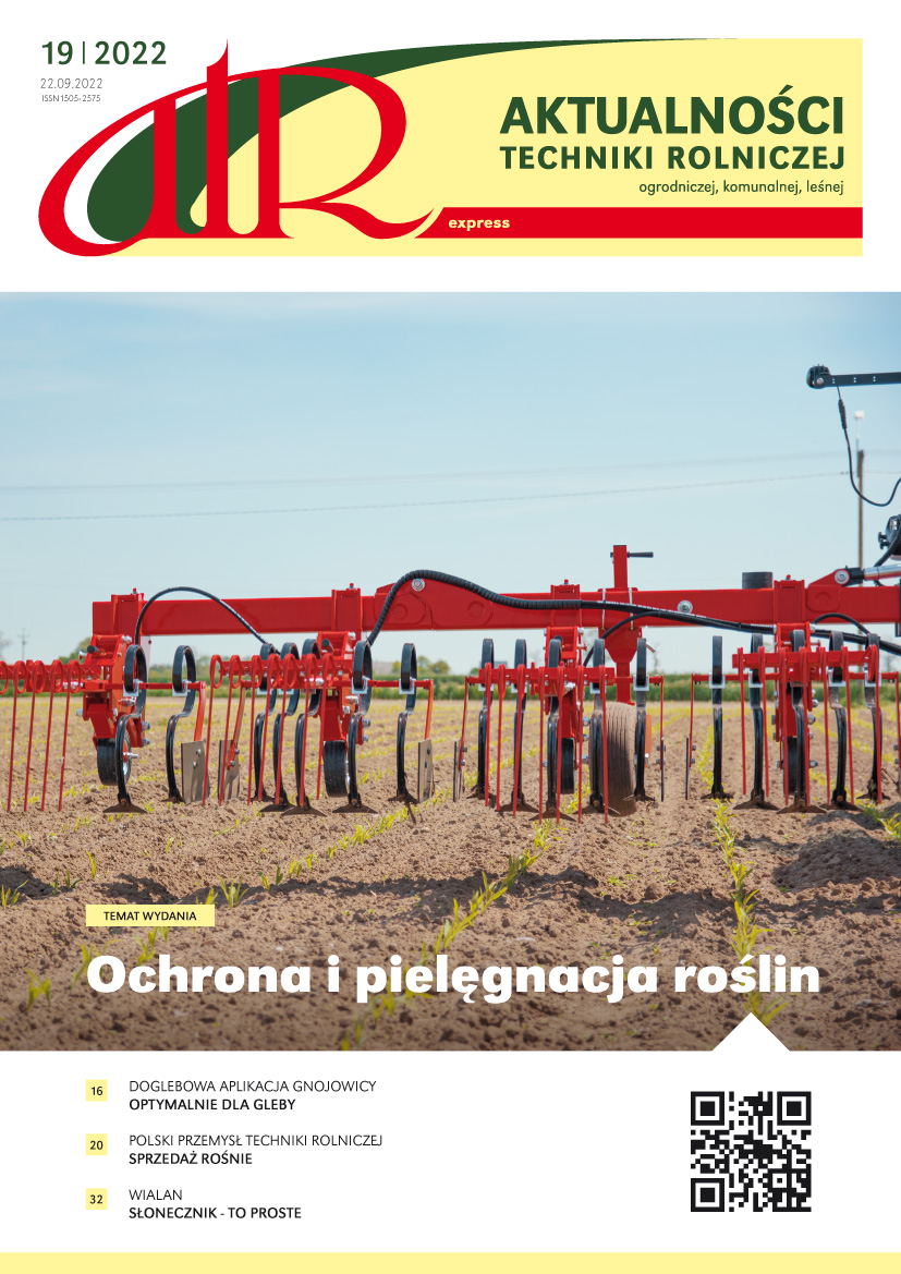 Ochrona i pielęgnacja roślin. Maszyny komunalne. atr express 19/2022