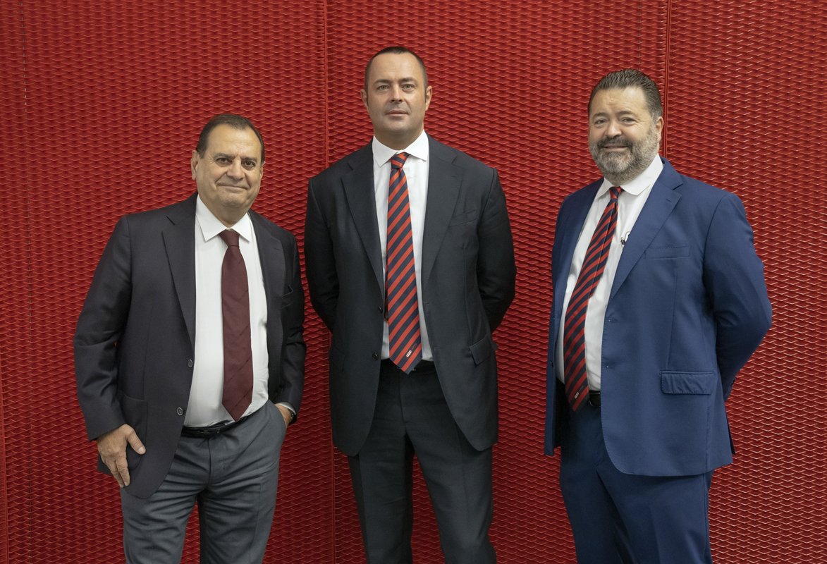 Od lewej do prawej: Luigi De Puppi (CEO Maschio Gaspardo), Mirco Maschio (Prezes Maschio Gaspardo), Andrea Maschio (Prezes Maschio Holding)